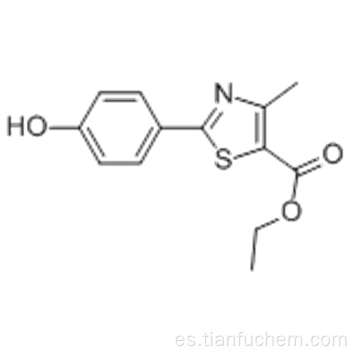 Ácido 5-tiazolcarboxílico, 2- (4-hidroxifenil) -4-metil-, éster etílico CAS 161797-99-5